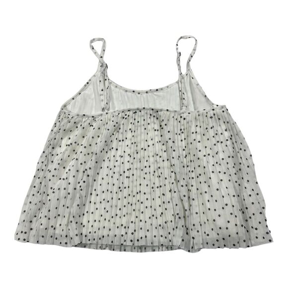 Hollister Size S Spaghetti Strap Pleated Cropped Tank Top Polka Dot Barbiecore - Picture 2 of 6